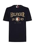 Tommy Hilfiger Tommy Hilfiger - Camiseta para hombre Hilfiger Icon Crest MW0MW22130BDS, Desert Sky, S