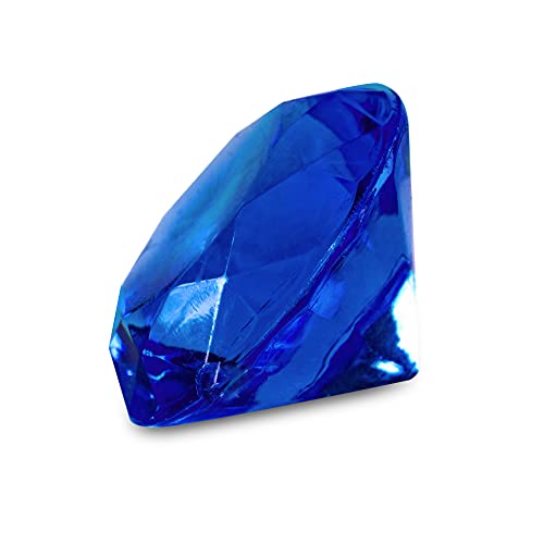 Super Z Outlet Acrylic Color Faux Round Diamond Crystals Treasure Gems for Table Scatters, Vase Fillers, Event, Wedding, Arts & Crafts (1 Pound, 240 Pieces) (Royal Blue)