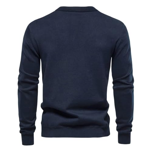 Men's Solid Cotton Cardigan Casual Long-Sleeved Single-Breasted Solid Color Sweater4
