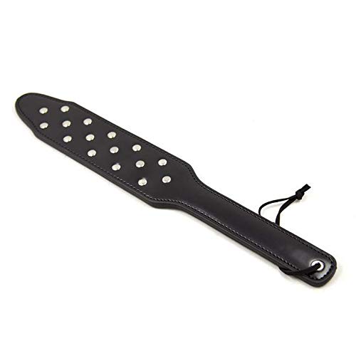 Raqueta de Cuero con Clavos y Raqueta de Cuero de Juguete de Pareja de PU de Cuero Fino Alargado Cover