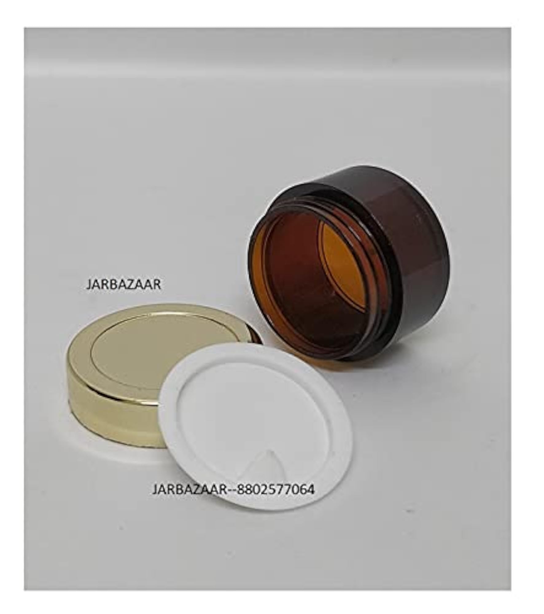 15 Gram Amber Acrylic Lip Balm Jars, Set of 6