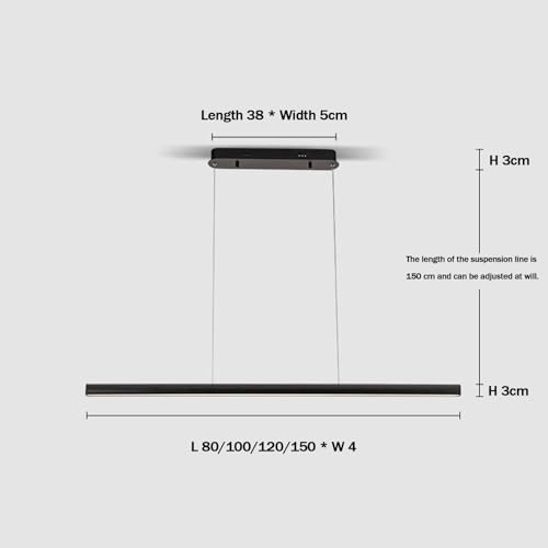 Lámpara en suspensión LED para comedor moderna con luz regulable de 2700K a 6500K 6