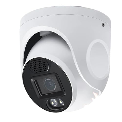 Videovigilancia, Cámara IP PoE 4K de 4/8 MP con visión Nocturna, Gran Angular de 2,8 mm, Carcasa metálica antivandálica y cableado for Sistemas de Seguridad NVR.(8MP PoE(48V) Metal)