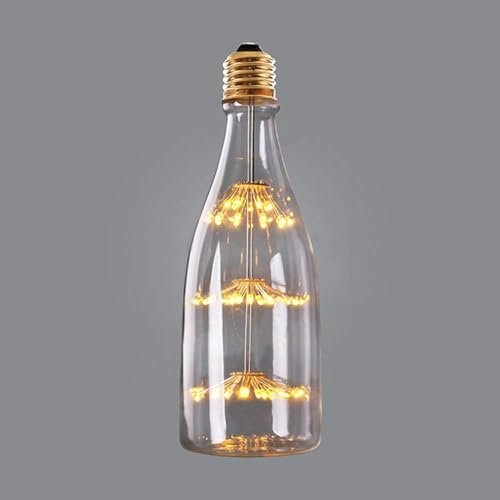 LoJax 3W LED Edison Ampoule 2200K E27/E26 Type Bouteille Rétro Décoration Ampoule Visser Ampoule De Feu D’Artifice