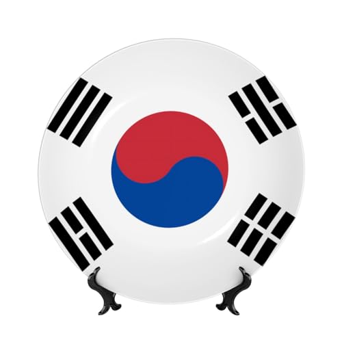 Platos redondos para decoración del hogar de Corea con soporte para regalo 2