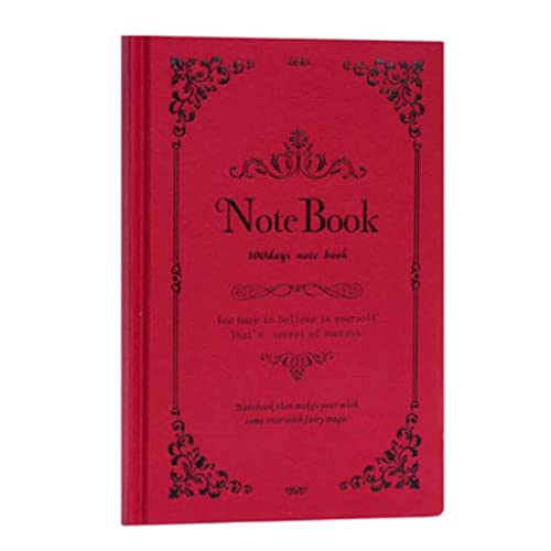 DREANNI Notizbuch Für Die Arbeit Mode Kunstleder Student Büro Reisetagebuch Retro Chinese Style Hard Cover/Red Cover