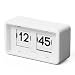 mooas Newtro Flip Desk Clock, Retro Design Auto Flip Clock, Automatic Turning Vintage Flip, Battery Powered, AM/PM, Home Décor Ideal for Home Office School Hotel Café (White)