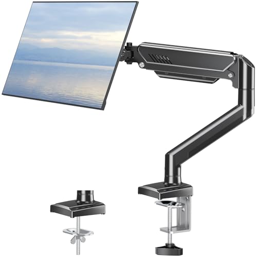 Single Monitor Arm Fits up to 32 Inch, Desk Mount Holds 4.4-19.8lbs Computer Screen, Full Motion Gas...