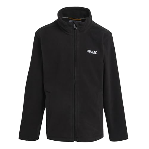 Regatta Forro polar King II con cremallera simétrica Fleece, Unisex niños, Black/Black, 7-8