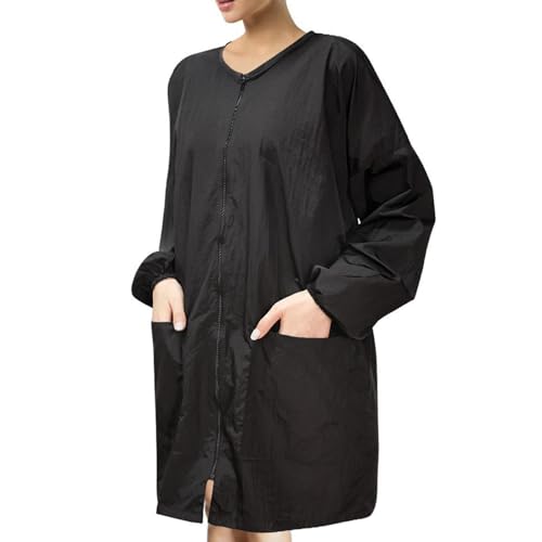 Harilla Kittel für die Fellpflege von Haustieren, Friseurkittel, Lange Jacke, Haarstyling, elastische Bündchen, Fellpflegejacke für Haustiere, Groomer-Kittel,