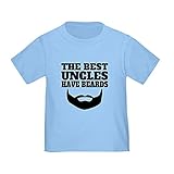 CafePress The Best Uncles Have Beards T Shirt Cute Toddler T-Shirt, 100% Cotton Baby Blue