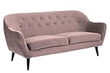 Movian 0000079071, Venice 2,5-seater sofa, fabric dusty rose, wooden legs black