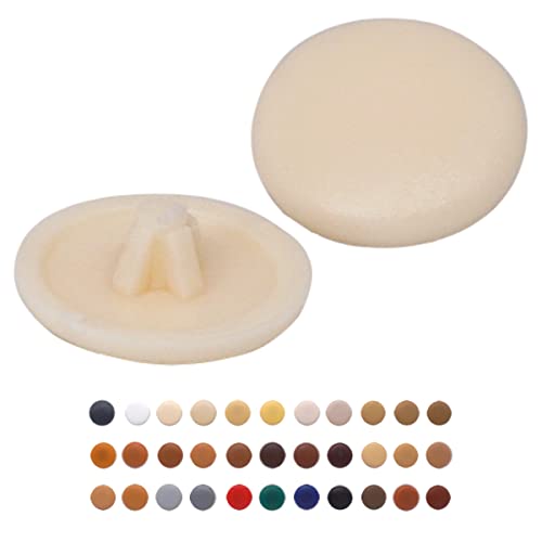 Confezione da 50 tappi per coperchio a vite Pozi diametro 12 mm, Pozidriv testa clip su coperture in plastica, tappo decorativo per mobili (50, crema S2)