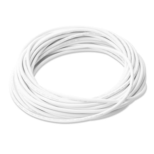 10 metros de cable blanco de dos conductores 24 AWG cable de alimentación de 2 núcleos redondo PVC flexible cable de cobre núcleo eléctrico diámetro 4 mm blanco cable de cobre estañado buena