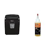 Fellowes 4692101 Destructora 8Cd, destruye hasta 8 hojas, corte en partículas, para uso personal + 3505006 - Aceite lubricante para destructoras de papel de 120 ml, transparente