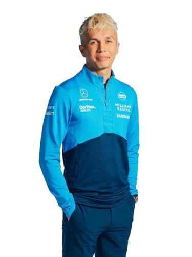 Umbro x Williams Racing Team Quarterzip Mens Performance Mid Layer Top Jacket Peacoat/Diva Blue X-Large
