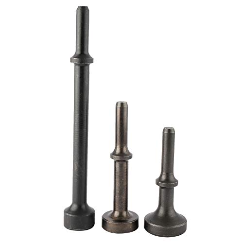 4 pcs Air Hammer Bits Accessories Including 3pcs 0.401\'\' (10mm) Shank Pneumatic Chisel Air Hammers and 1pc Spring