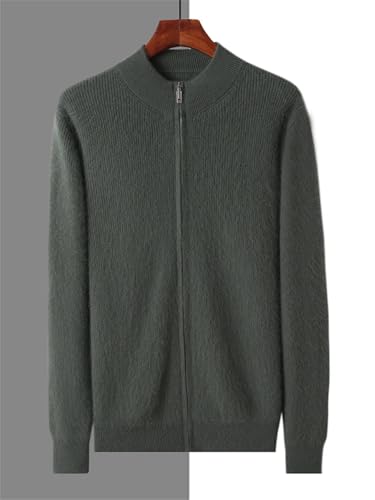 Men Sweater Zipper Round Collar Cardigan Cashmere Casual Cashmere Knitwear Tops4