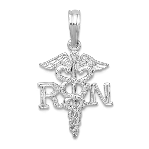 Collier caducée argent 925 poli 12,5 mm pour femme, le cadeau symbolique pour une soignante