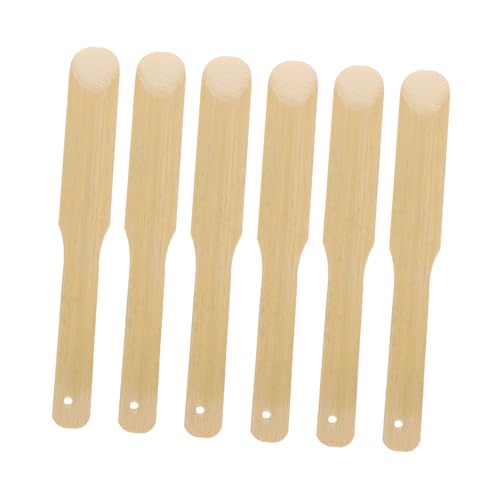 OKUMEYR Dumpling Making Tools 6 Pcs Bamboo Stuffing Spoon Set Non-burried Comfortable Grip for Dumpling Makers
