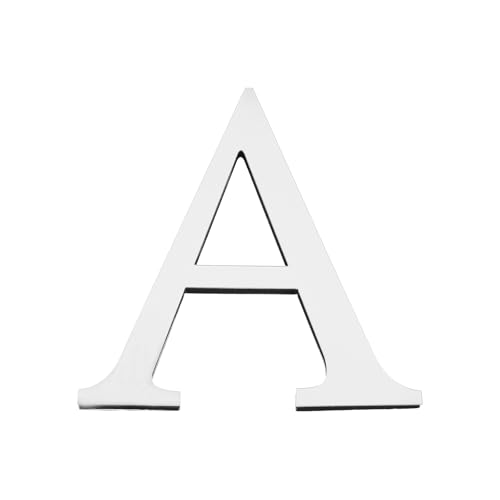 PATIKIL 7.87 Pouces Lettre A En Acrylique 3D Autocollant Mural Alphabet Miroir Décoratif Autocollant Adhésif Pour Déco Maison Art Décalcomanie Pour DIY...