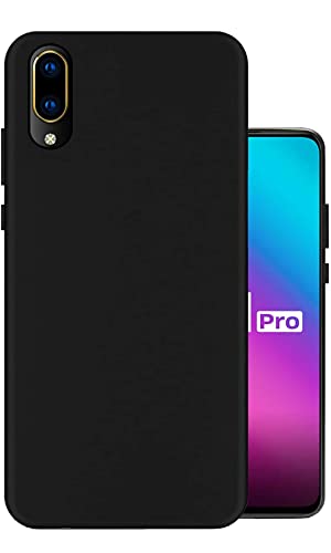 Image of Mobile Back Cover Case for Vivo V11 Pro (Silicone Case|CameraProtection|Black SC1510)
