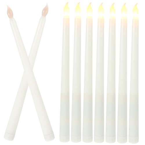 Velas de pila conicas de plastico SEWACC seguras sin llama para eventos