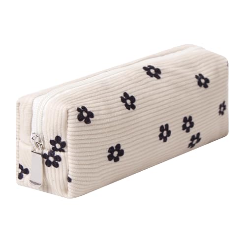 Image of Pencil Case Lightweight Aesthetic Pen Case Office College School Storage Bag Pouch Holder Box Organizer Makeup Pouch Cosmetic Bag for Girls Boys Kids (Flowers-Plum blossom)