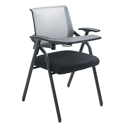 Chaise gigogne avec tablette d'écriture et dossier en maille respirante