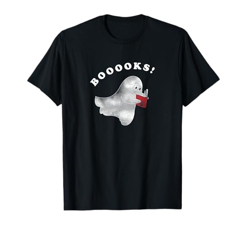 Booooks! Ghost Reading Books Camiseta de Halloween Camiseta