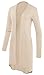 Women Plus Size Open Front Lightweight High Low Drape Cardigan with Pockets X-Large Beige