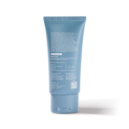 Image of in.skin Peptide Repair SPF 50 PA++++ Sunscreen | Broad Spectrum UV Protection with Matrixyl 3000 & Copper Peptide | Lightweight, Non-Greasy |For Oily, Acne-Prone & Sensitive Skin (100 gm)