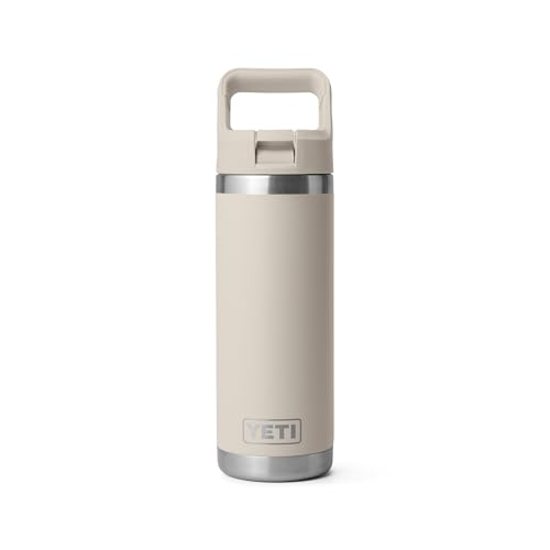 Image of YETI Rambler 18 oz Bottle, Vacuum Insulated, Stainless Steel with Color Matching Straw Cap, Cape Taupe