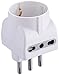 VELAMP ADAPT-3-16S Adattatore 3 Posti: 1 Presa Schuko 2 Prese Bivalenti 10/16A. Spina 16A