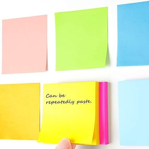 Image of (AK3) Multicolor Sticky Notes |Memo Pad | Strong Adhesive, Self-Stick Note 3x3 Inch | 400 Sheets [Pack of 1] (76mm X 76mm) Ideal for Notes, Organization, and Reminders Bright Morandi Colors
