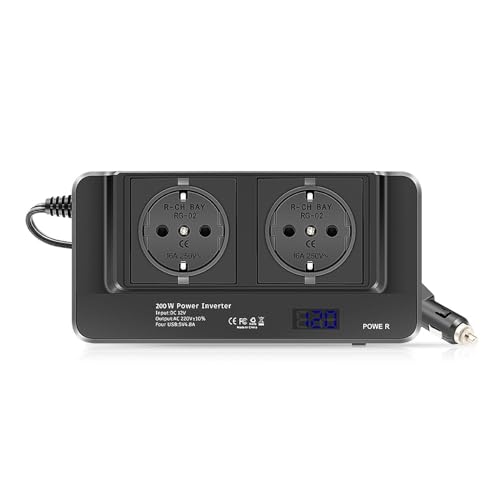 Onduleur de voiture 200W convertisseur chargeur 12V 220V USB