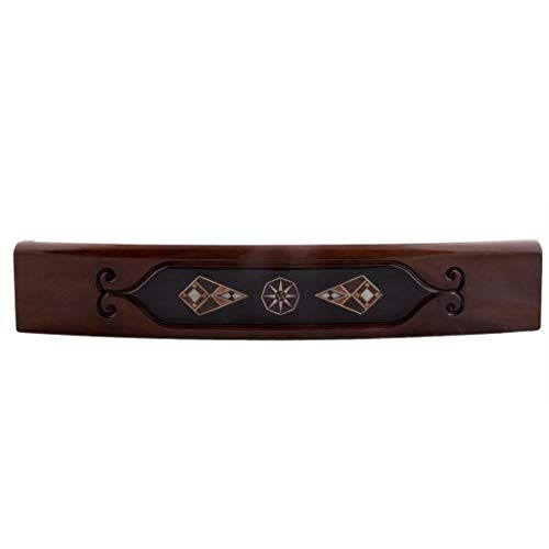 Wooden Mosaic Inlaid Oval Rummy Game Set - Wooden Rummy Cube Black Veneered #TOP4