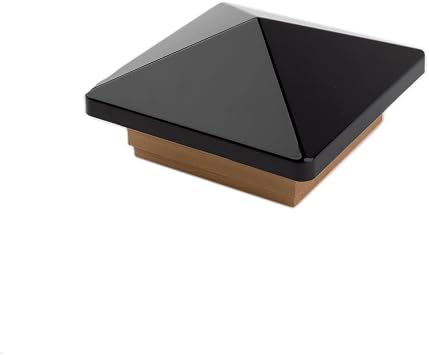 Deckorators 4 in. x 4 in. Victoria Black High Point Cedar Post Cap