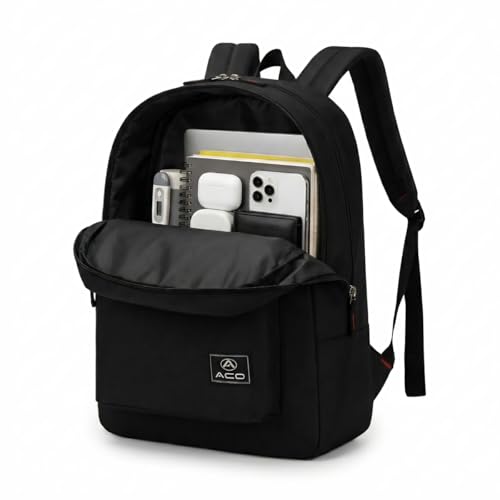 Mochila Casual 35 Litros Reforçada para Notebook com Zíper de Metal e Nylon de Alta Resistência – Ideal para Trabalho, Escola, Faculdade e Viagens (Preto)