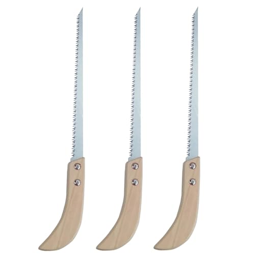 Sierra de mano para jardinería | 3 sierras de mano para madera con hoja afilada de acero al manganeso | Equipo de campamento fácil para amigos, entusiastas del aire libre o regalos para amantes del ca
