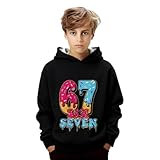 67 Hoodie Kids 6 7 Meme Six Seven Sweatshirt Ice Cream Drip Long Sleeve Oversized Casual Fashion Graphic Pullover Tops