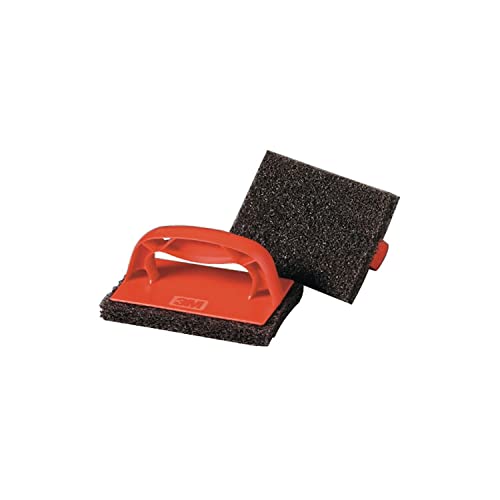 Scotch-Brite PROFESSIONAL 9537 Scotchbrick Griddle Scrubber, 4w x 6d x 3h, Red/Brown, Pack of 4 (Case of 3 Packs)