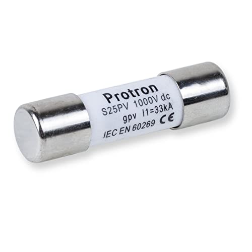 Protron DC Sicherungshalter-Sockel, Sicherungstrennschalter, Sicherungseinsatz 10x38 für PV Photovoltaikanlagen -Sicherungseinsatz 10A Cover