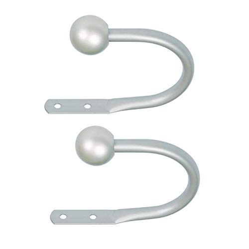 Kenney Ball End Window Curtain Holdback Pair, Antique Pewter #TOP5