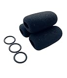 Kamome Aviation Replacement Headset Microphone Windscreen Cover Foam for Bose, with O-Rings, Black Color, 3-Pack