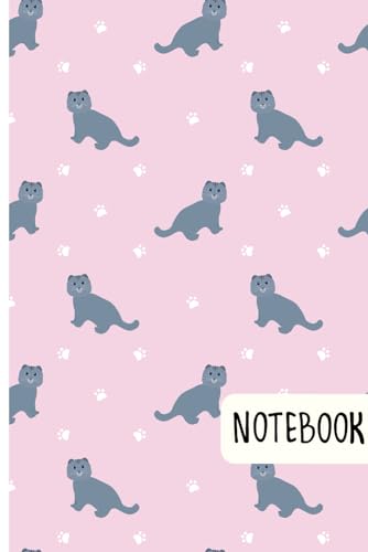  Cute Scottish Fold Cat Pattern: Lined Journal Notebook Scottish Fold Gifts for Scottish Fold lovers  6\