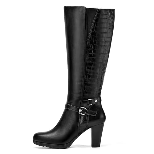 mysoft Chunky Heel Zipper Boots