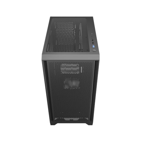 Gabinete para PC Redragon GC-540 ITX/Micro-ATX para juegos, con diseño magnético y filtro de polvo, panel lateral de acrílico transparente, I/O ajustable y flujo de aire completamente ventilado, con dos paneles de vidrio templado, color negro miniatura 7