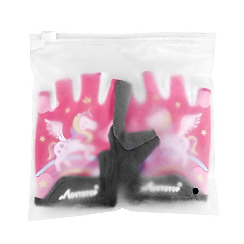 ABOOFAN MOVTOTOP 1 par de luvas de equitação infantil Luvas dedos antiderrapantes e respiráveis ??Lu