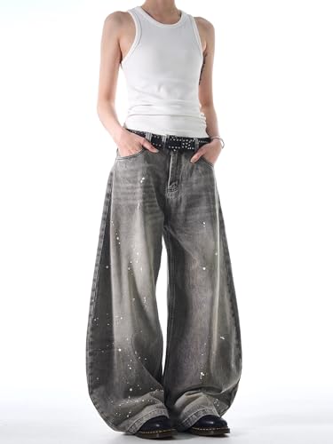 Men's Jeans Vintage Bootcut Denim Jeans Loose Fit Trouser for Men4